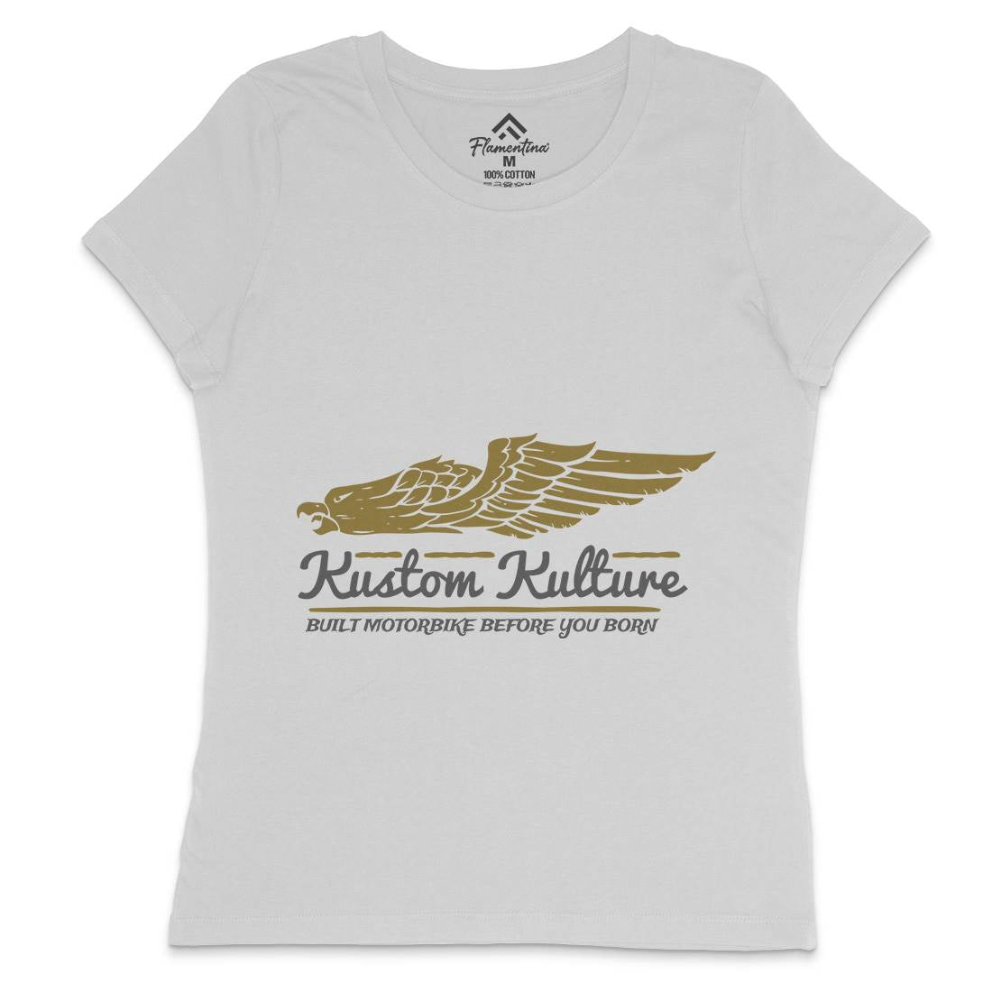 Kustom Kulture Womens Crew Neck T-Shirt Motorcycles A333
