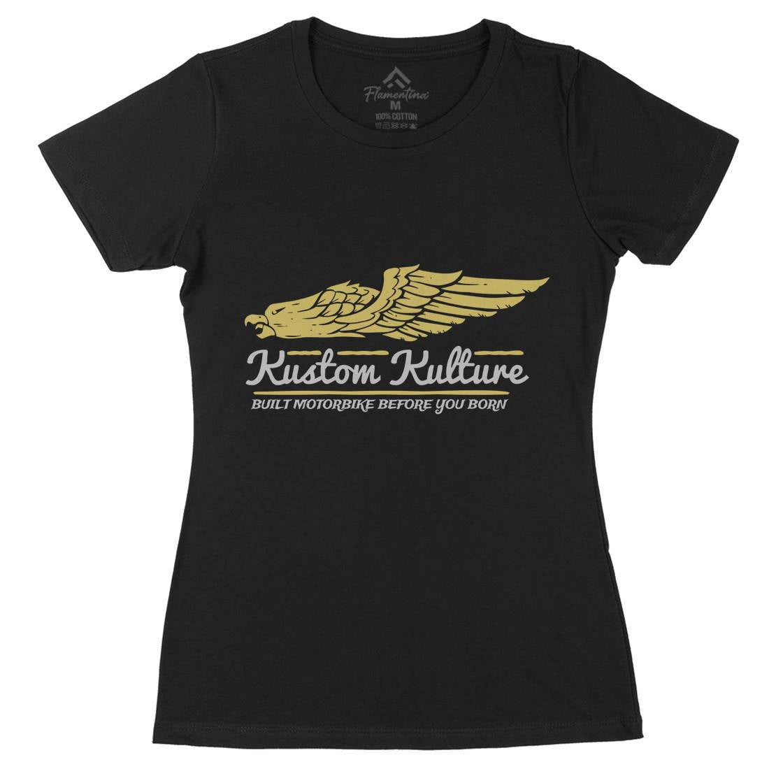 Kustom Kulture Womens Organic Crew Neck T-Shirt Motorcycles A333