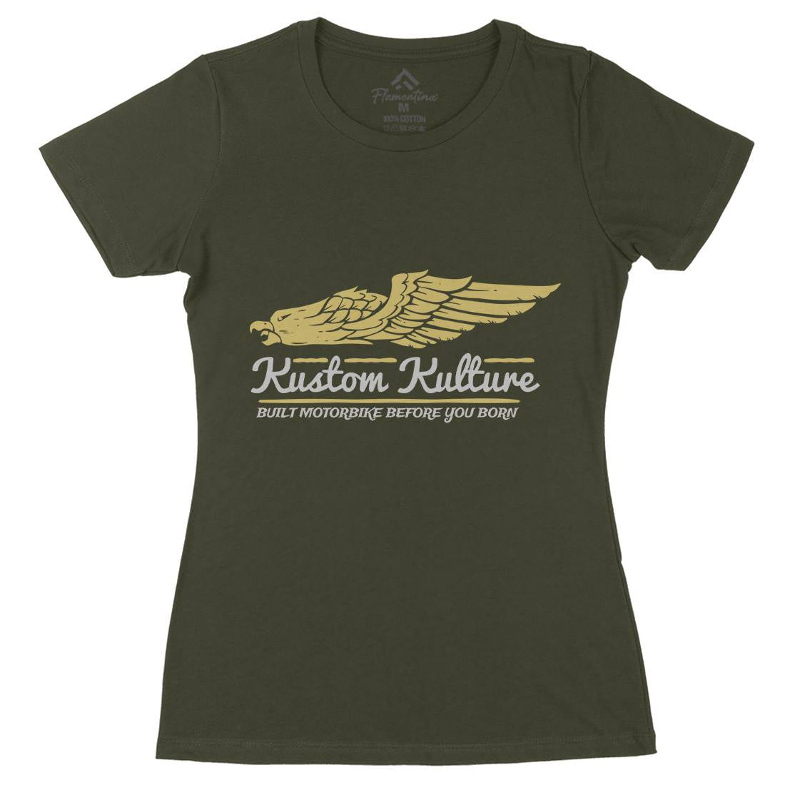 Kustom Kulture Womens Organic Crew Neck T-Shirt Motorcycles A333