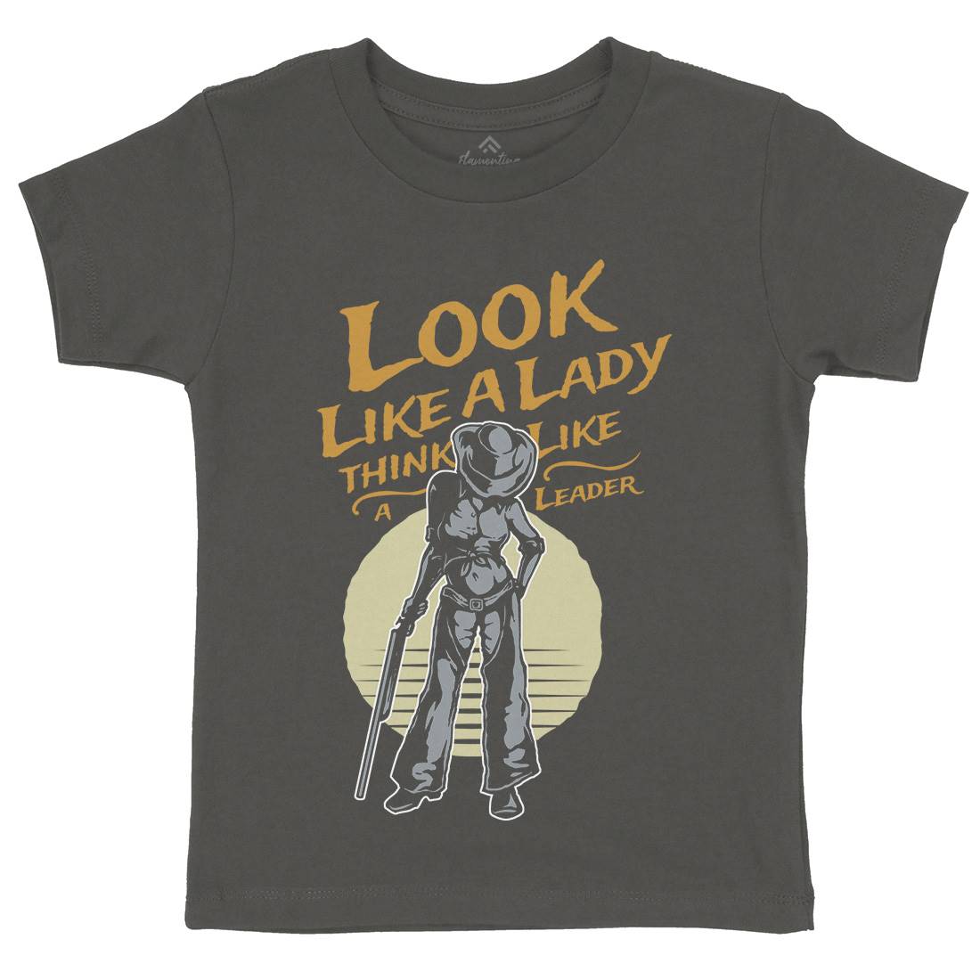 Lady Of Gun Kids Crew Neck T-Shirt Quotes A334