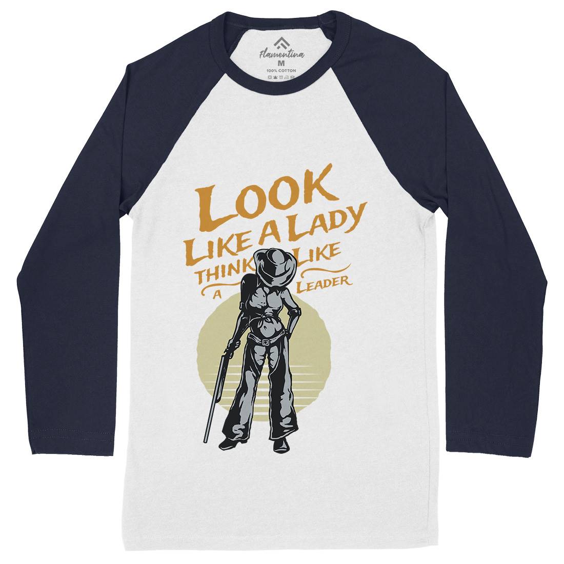 Lady Of Gun Mens Long Sleeve Baseball T-Shirt Quotes A334