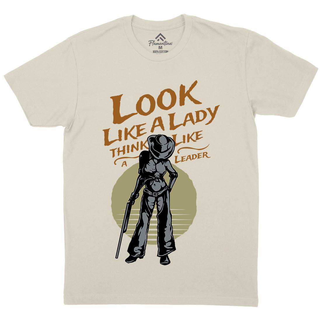 Lady Of Gun Mens Organic Crew Neck T-Shirt Quotes A334