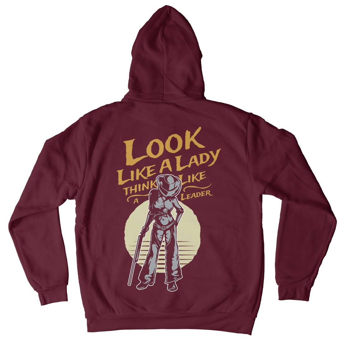 Lady Of Gun Mens Hoodie With Pocket Quotes A334