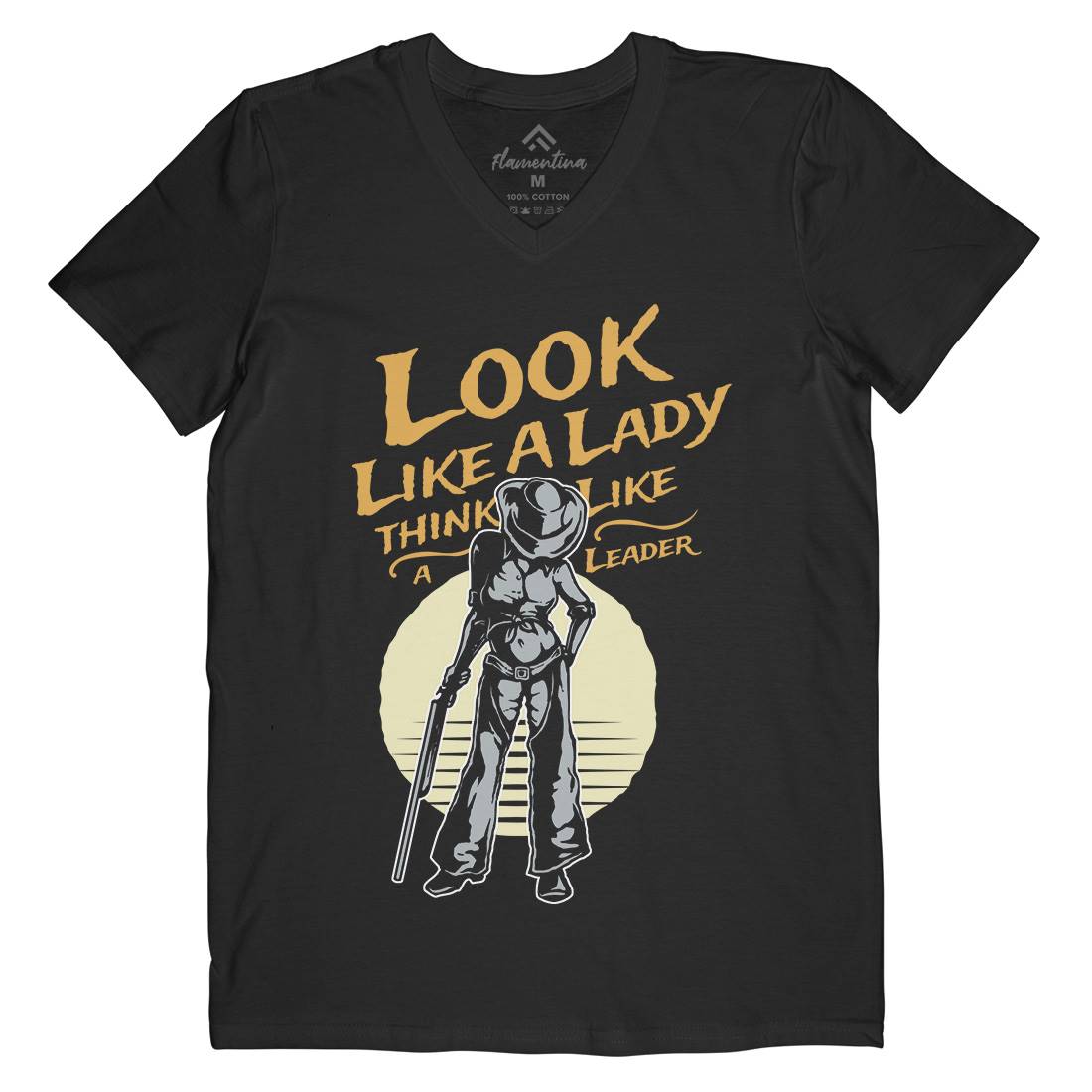Lady Of Gun Mens V-Neck T-Shirt Quotes A334