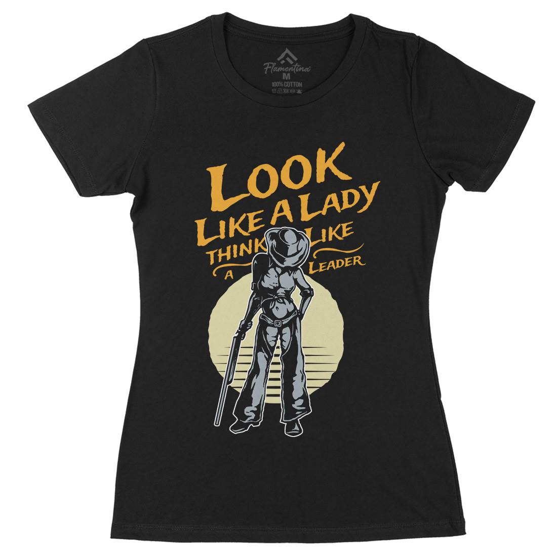 Lady Of Gun Womens Organic Crew Neck T-Shirt Quotes A334