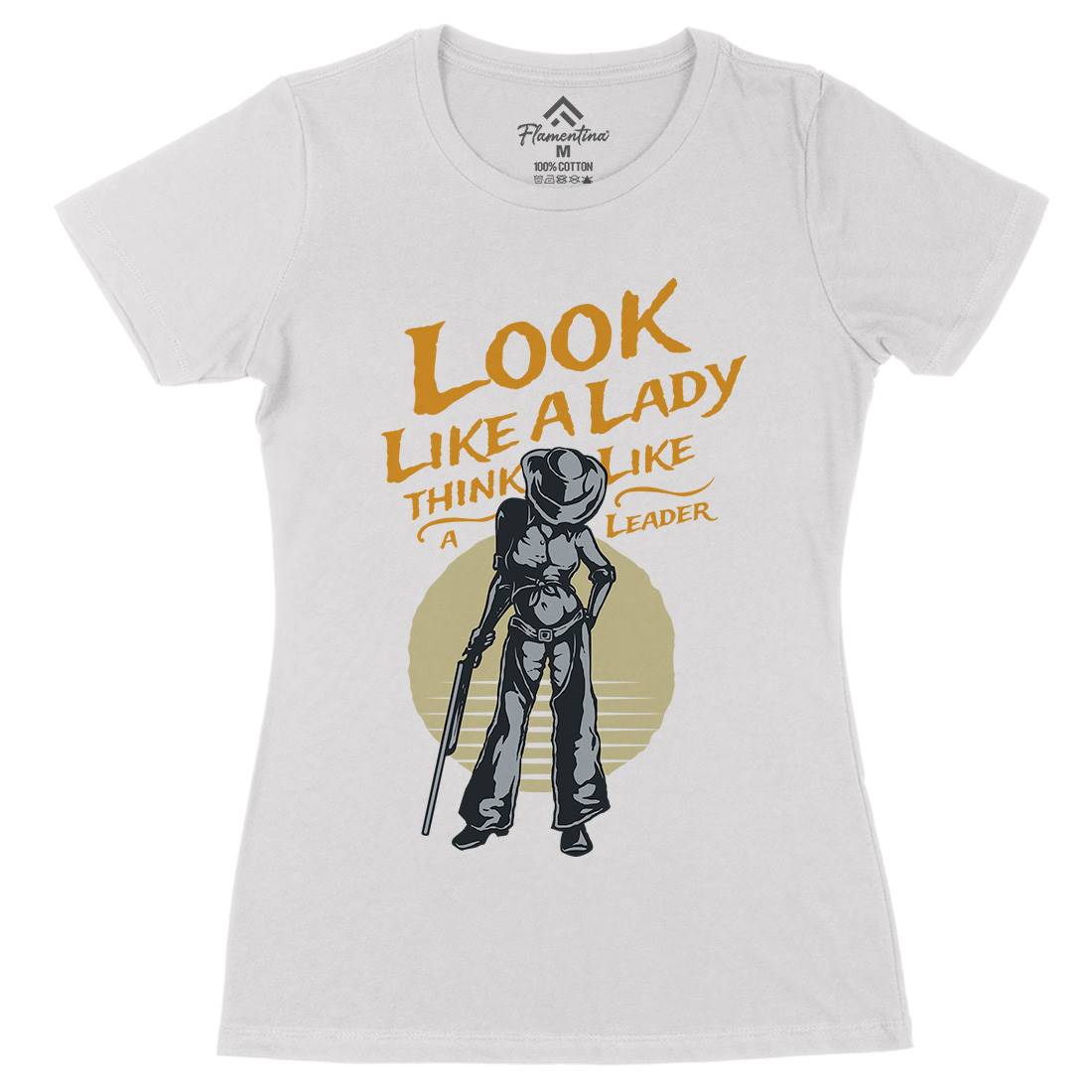 Lady Of Gun Womens Organic Crew Neck T-Shirt Quotes A334