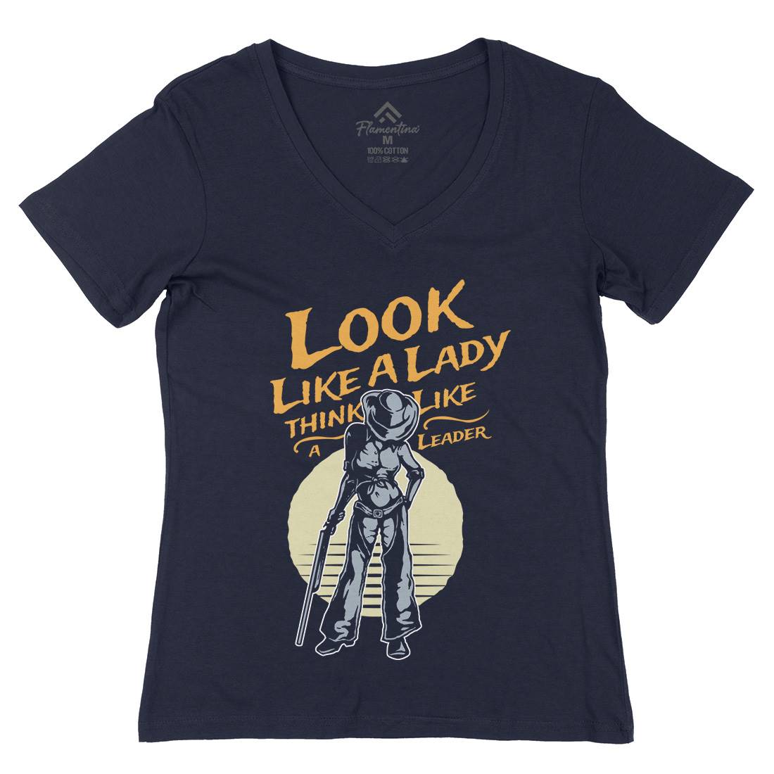 Lady Of Gun Womens Organic V-Neck T-Shirt Quotes A334
