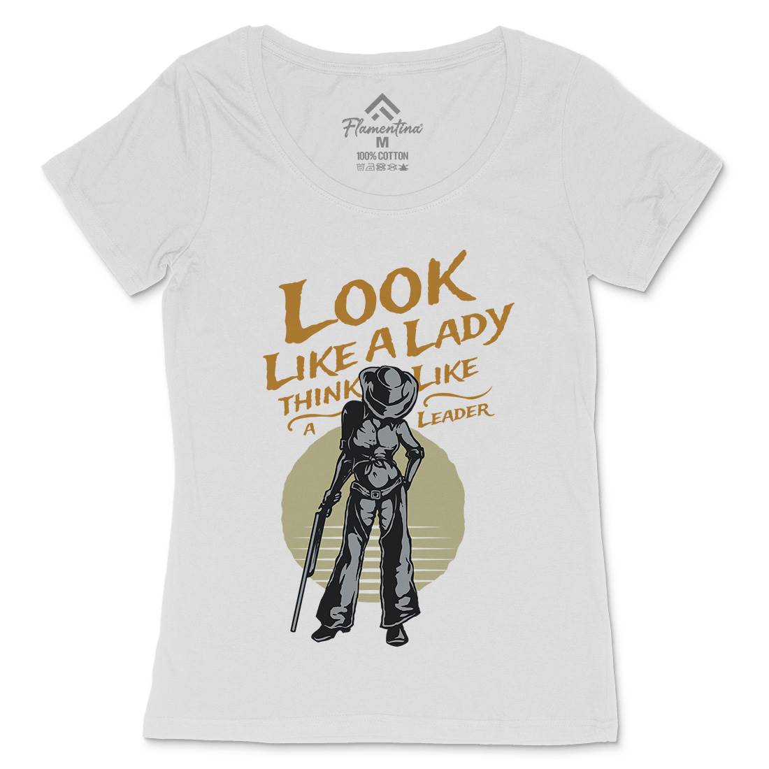 Lady Of Gun Womens Scoop Neck T-Shirt Quotes A334