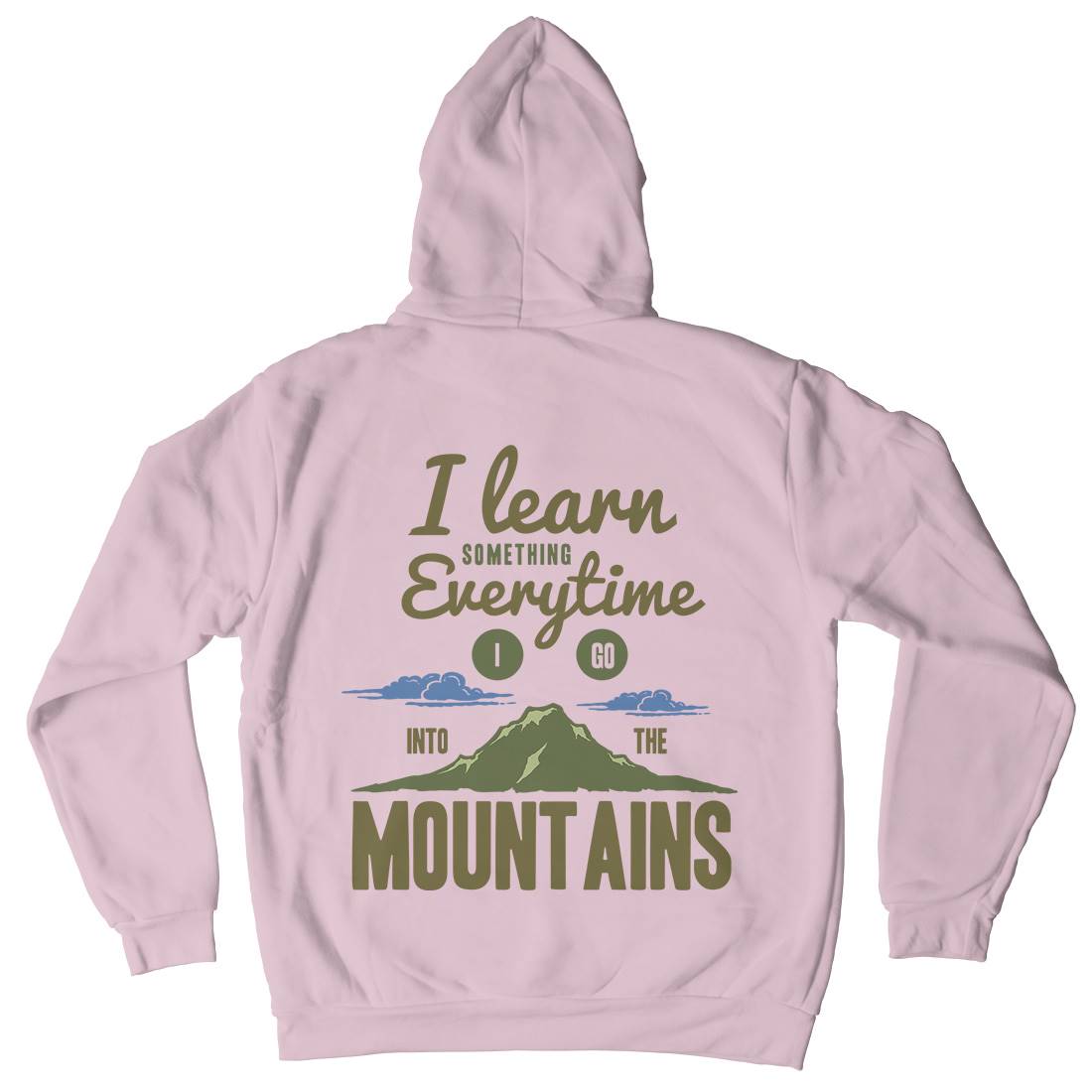 Learn From The Mountains Kids Crew Neck Hoodie Nature A335