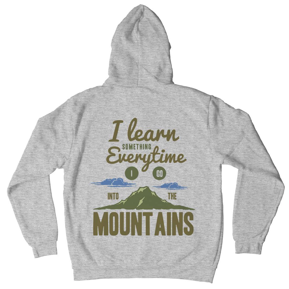 Learn From The Mountains Mens Hoodie With Pocket Nature A335