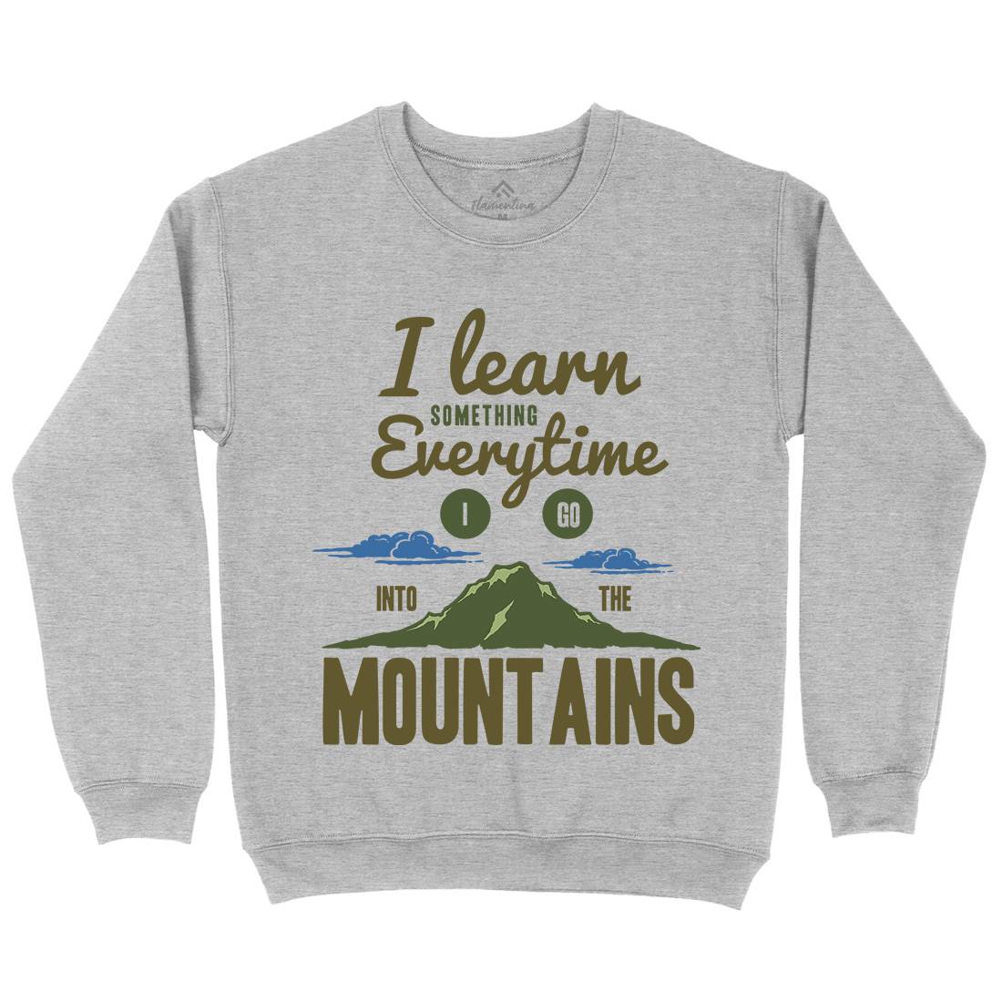 Learn From The Mountains Mens Crew Neck Sweatshirt Nature A335