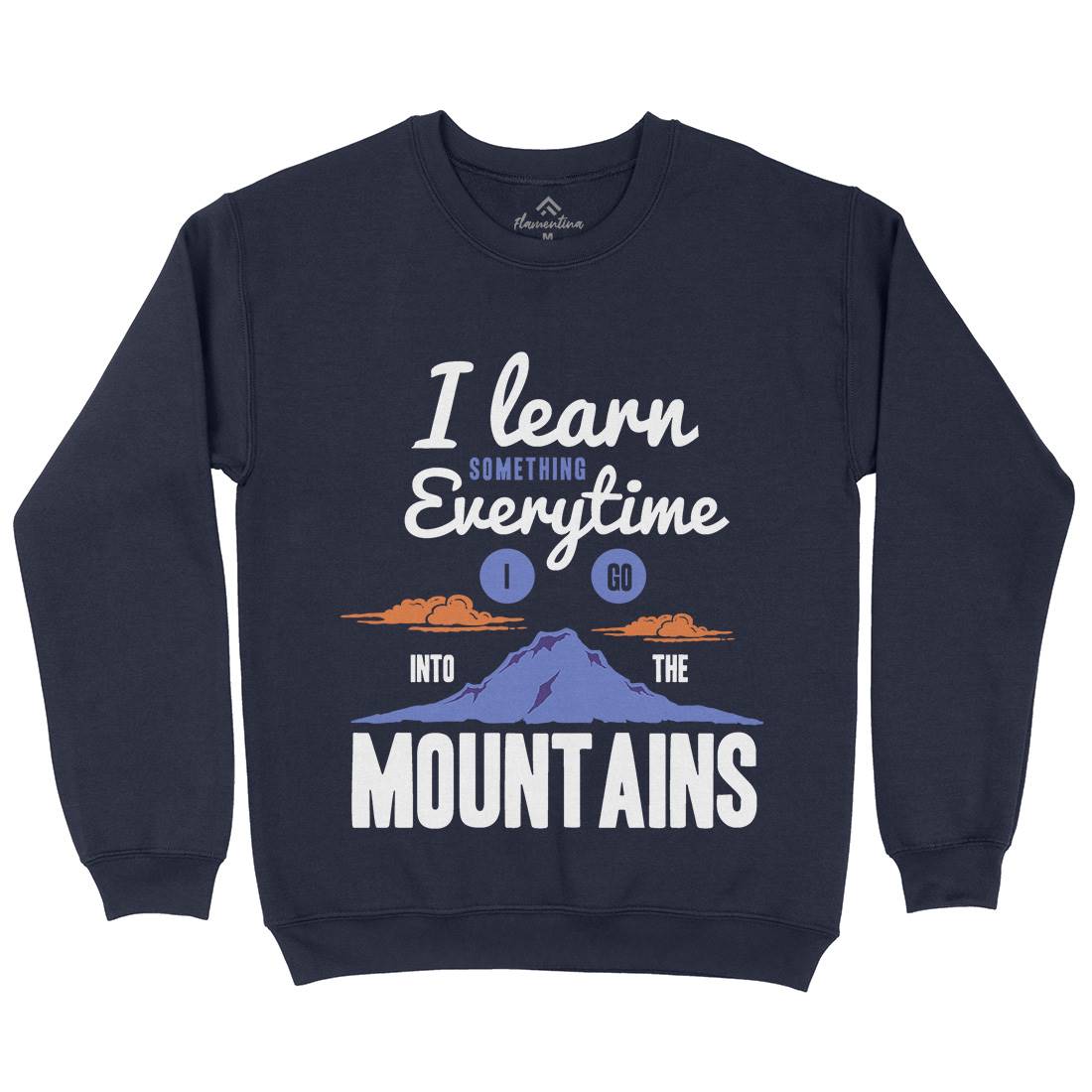Learn From The Mountains Mens Crew Neck Sweatshirt Nature A335