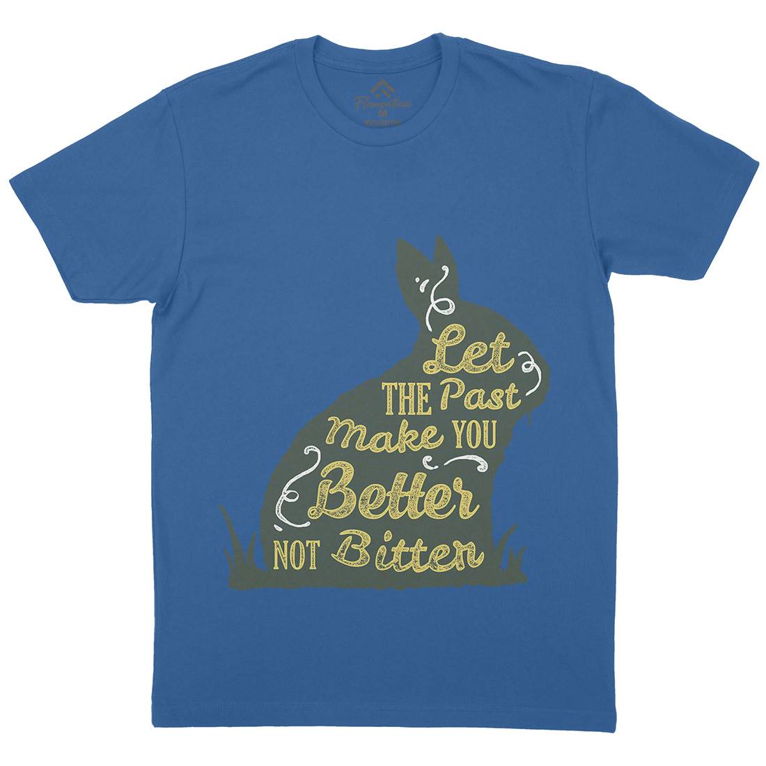Let The Past Mens Organic Crew Neck T-Shirt Quotes A336