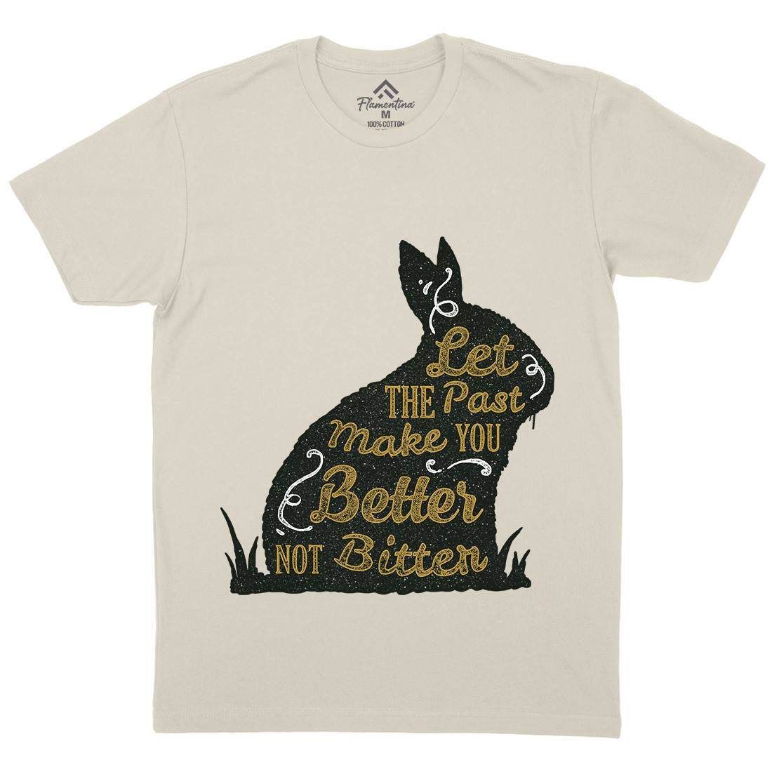 Let The Past Mens Organic Crew Neck T-Shirt Quotes A336