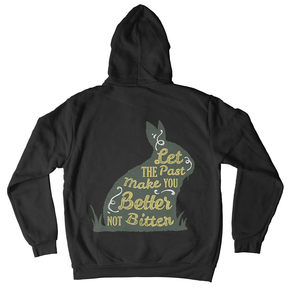Let The Past Mens Hoodie With Pocket Quotes A336