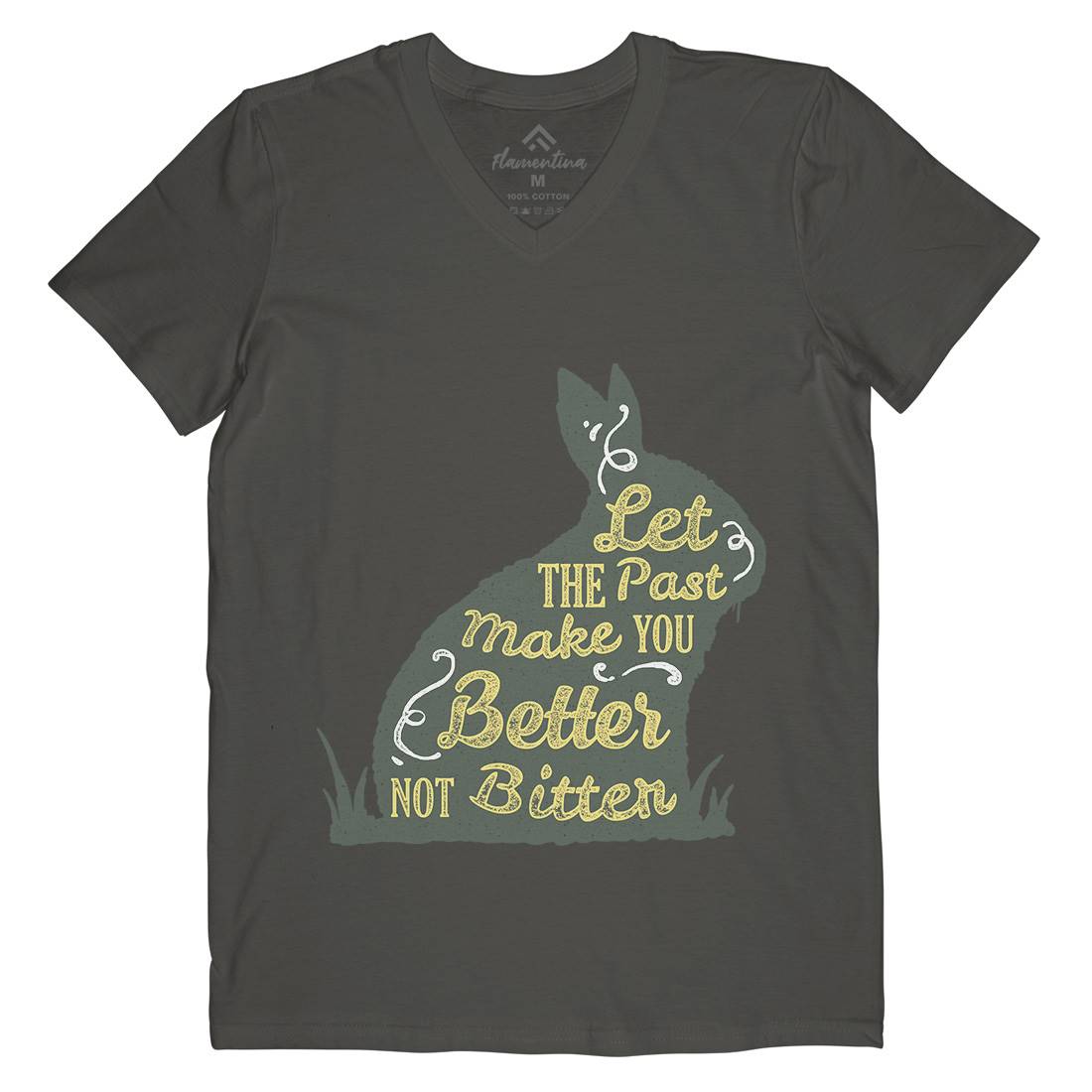 Let The Past Mens V-Neck T-Shirt Quotes A336