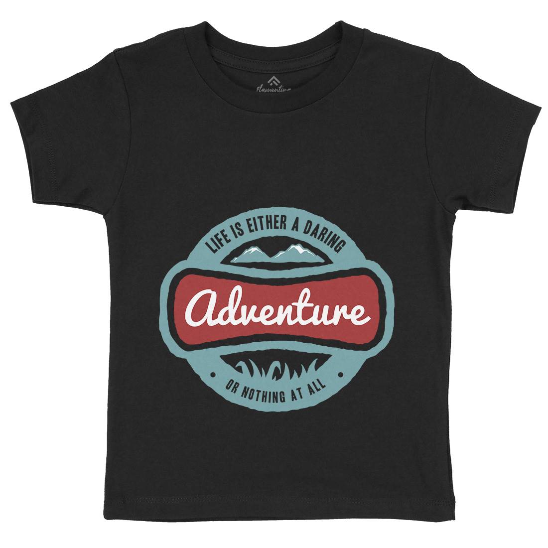 Life Is Adventure Kids Organic Crew Neck T-Shirt Nature A337