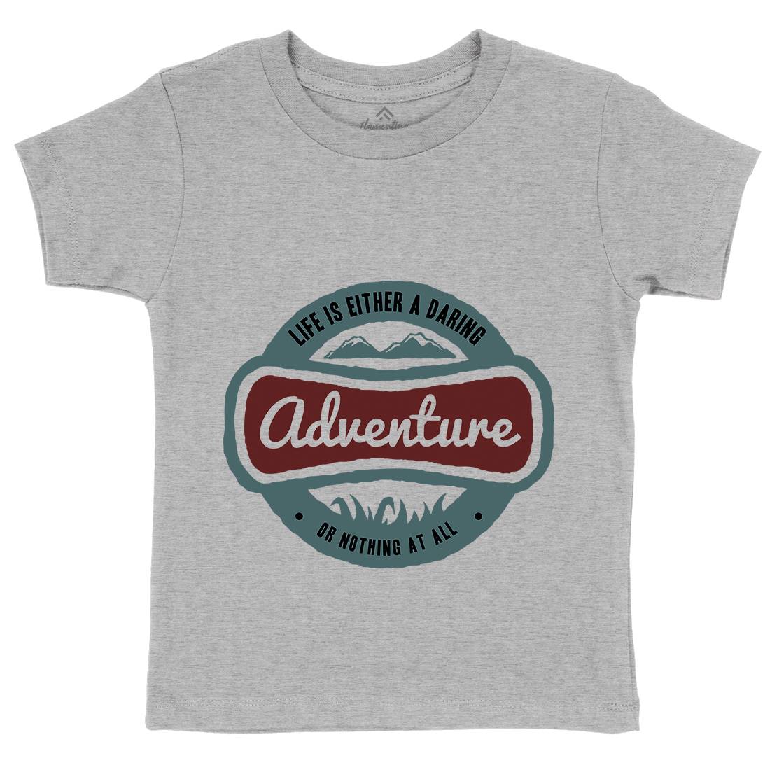 Life Is Adventure Kids Organic Crew Neck T-Shirt Nature A337
