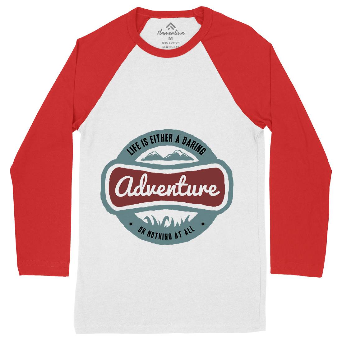 Life Is Adventure Mens Long Sleeve Baseball T-Shirt Nature A337