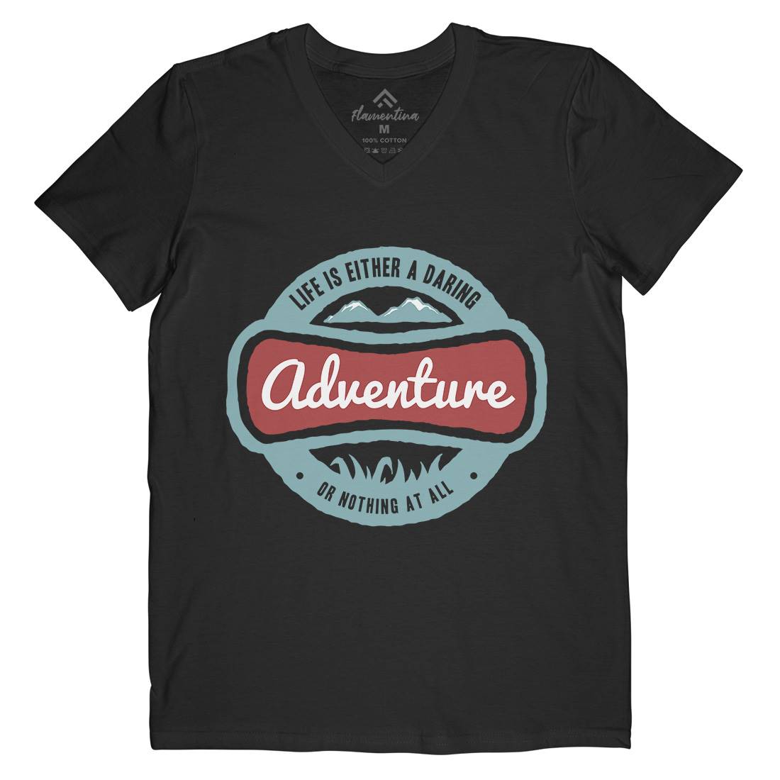 Life Is Adventure Mens V-Neck T-Shirt Nature A337