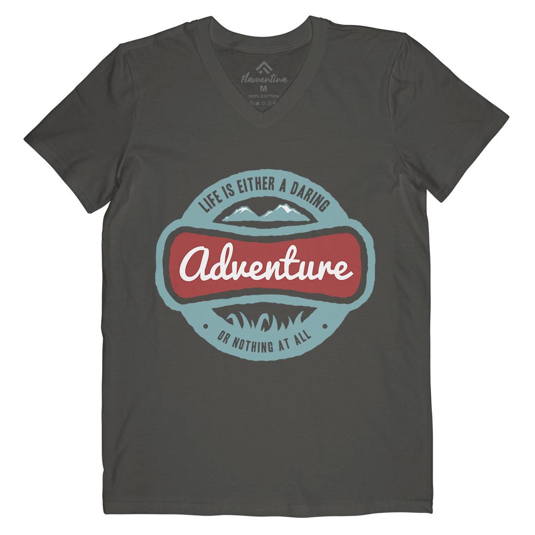 Life Is Adventure Mens V-Neck T-Shirt Nature A337