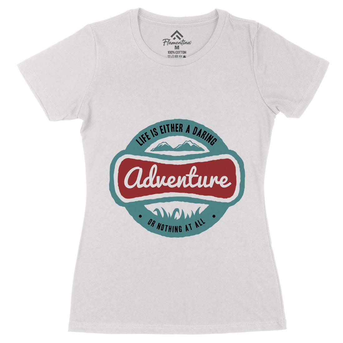 Life Is Adventure Womens Organic Crew Neck T-Shirt Nature A337