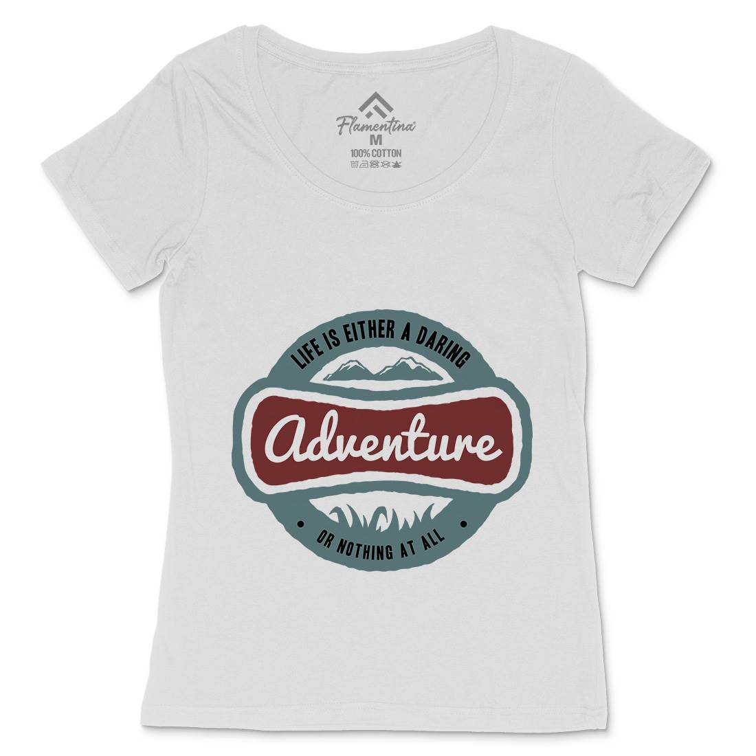 Life Is Adventure Womens Scoop Neck T-Shirt Nature A337