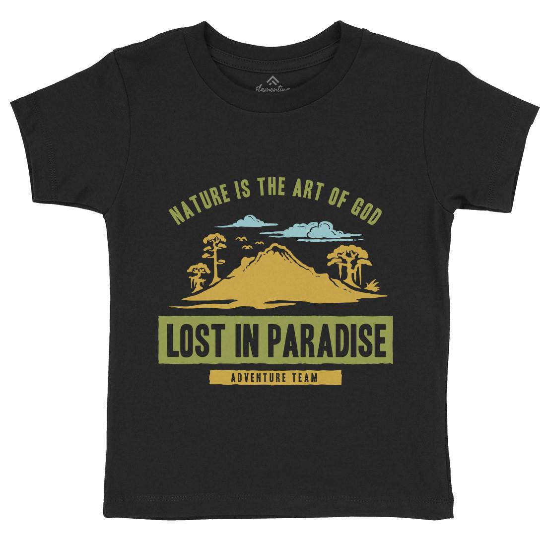 Lost In Paradise Kids Crew Neck T-Shirt Nature A339
