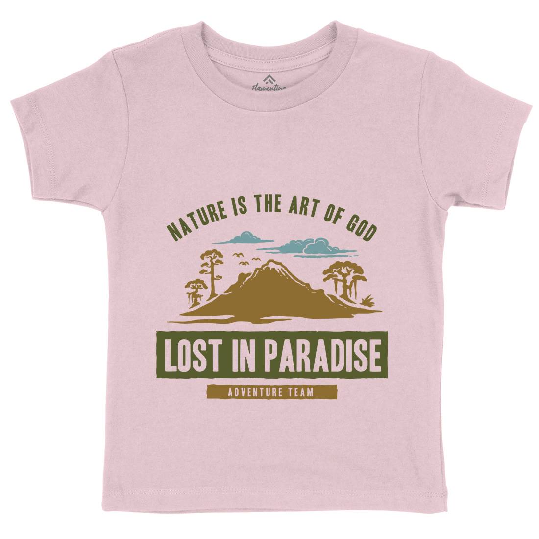 Lost In Paradise Kids Crew Neck T-Shirt Nature A339