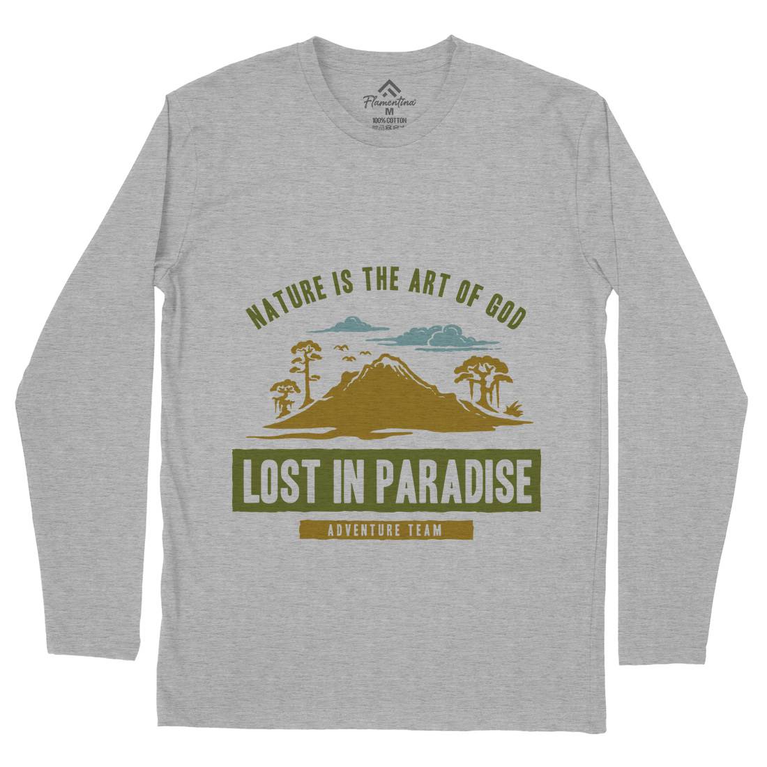Lost In Paradise Mens Long Sleeve T-Shirt Nature A339