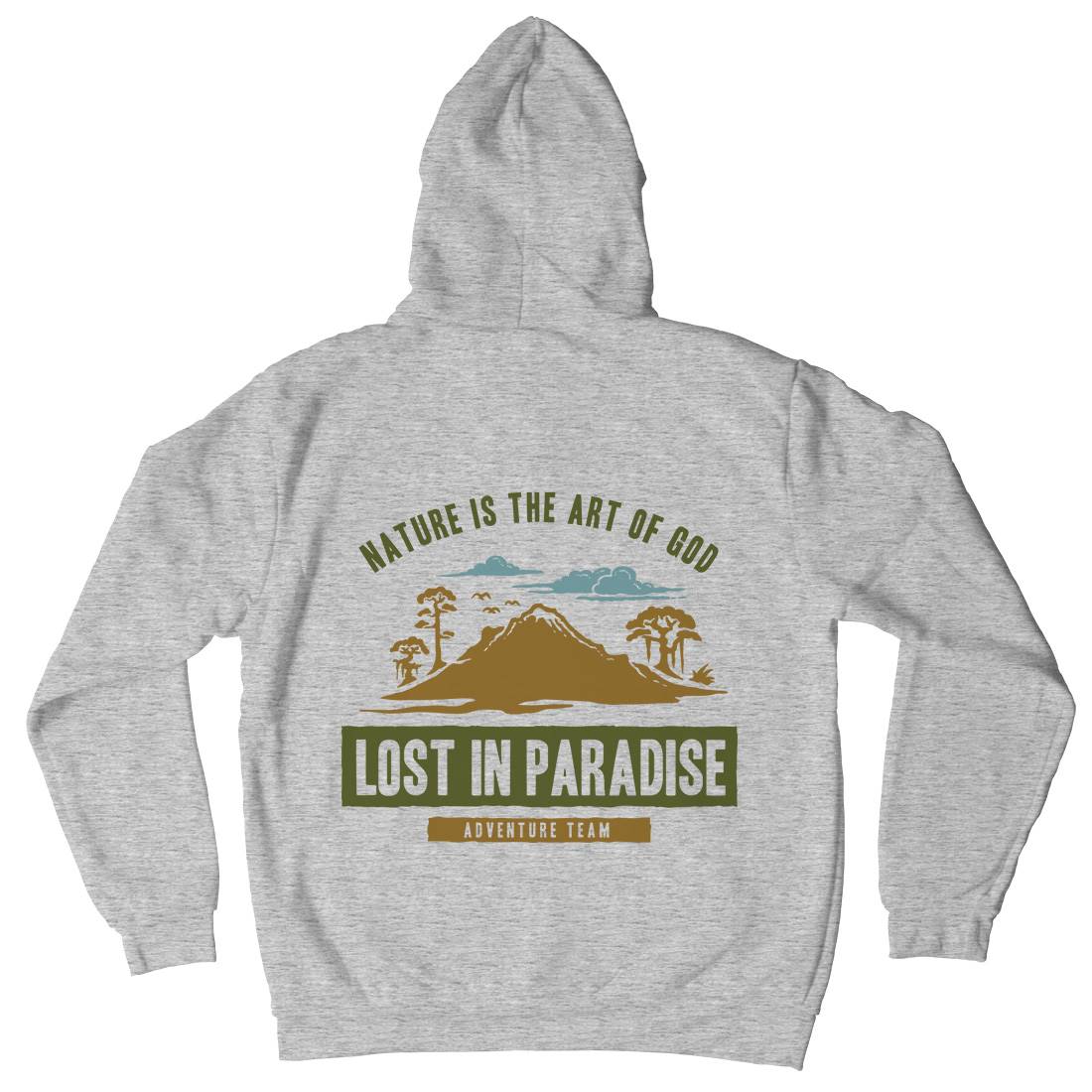 Lost In Paradise Mens Hoodie With Pocket Nature A339