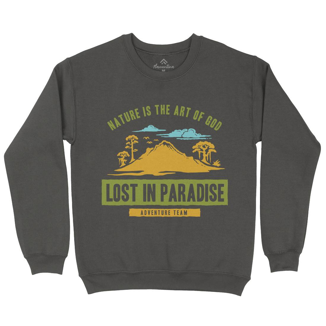 Lost In Paradise Mens Crew Neck Sweatshirt Nature A339
