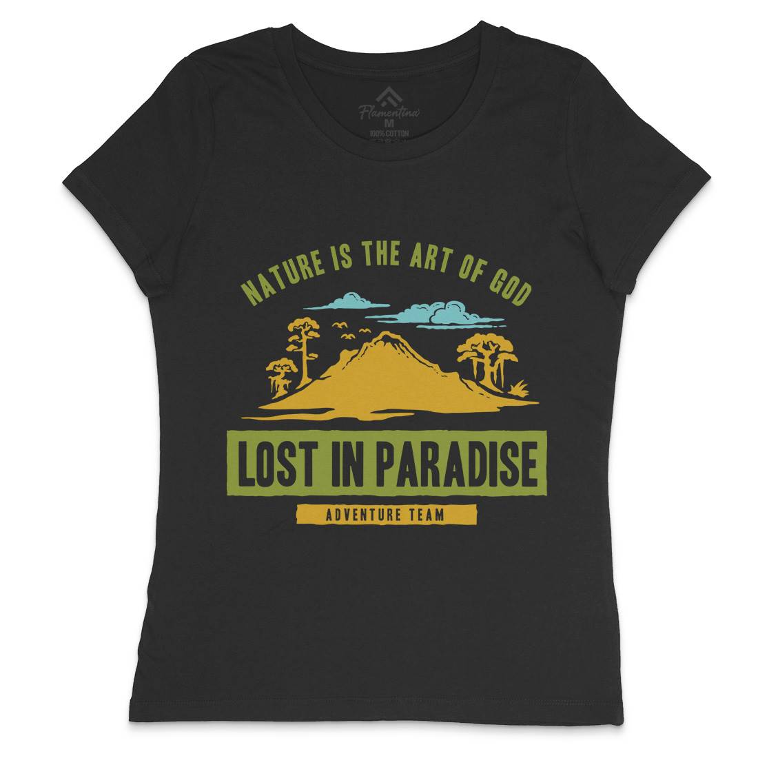 Lost In Paradise Womens Crew Neck T-Shirt Nature A339