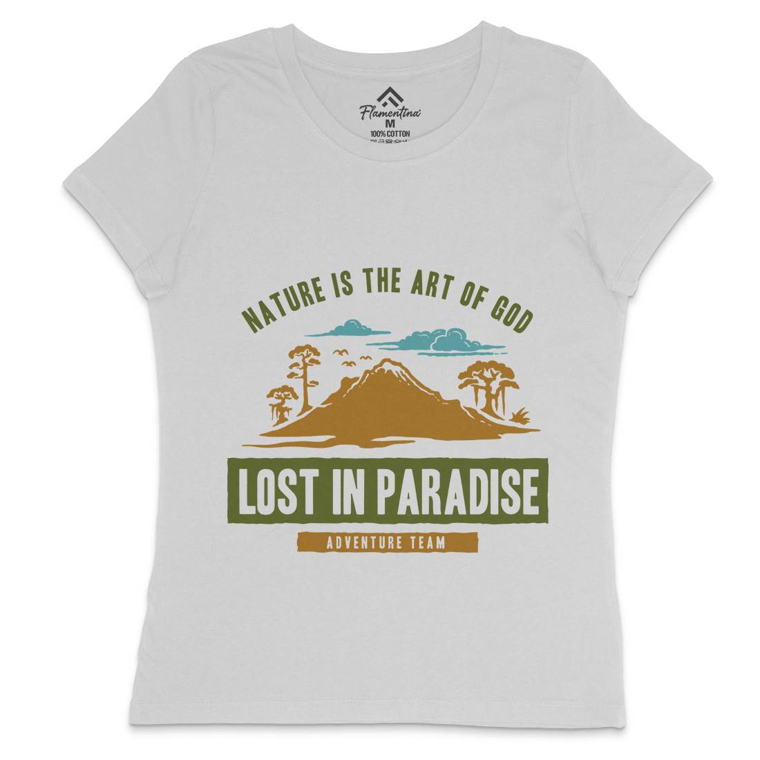 Lost In Paradise Womens Crew Neck T-Shirt Nature A339