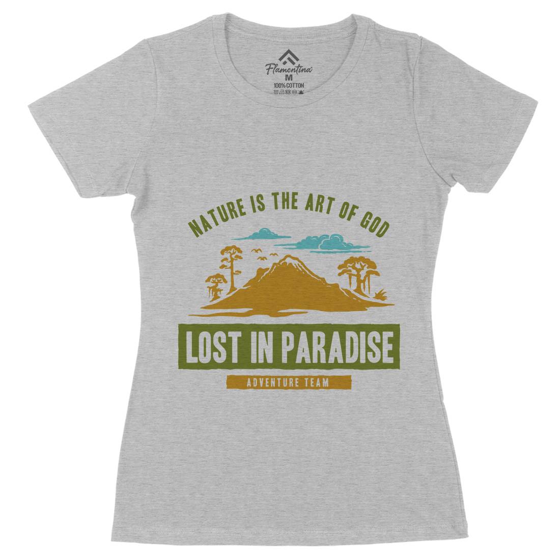 Lost In Paradise Womens Organic Crew Neck T-Shirt Nature A339