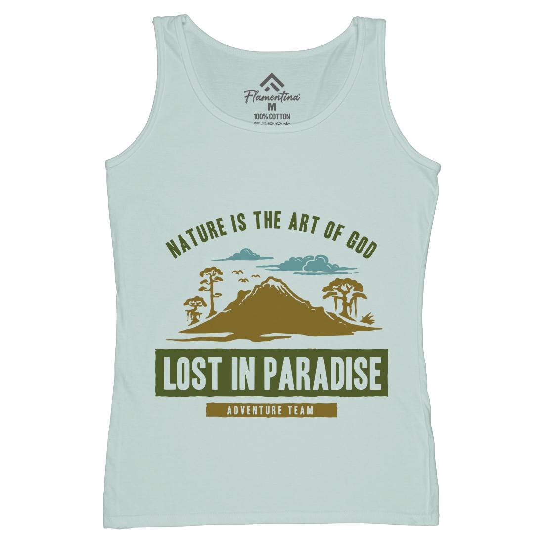 Lost In Paradise Womens Organic Tank Top Vest Nature A339