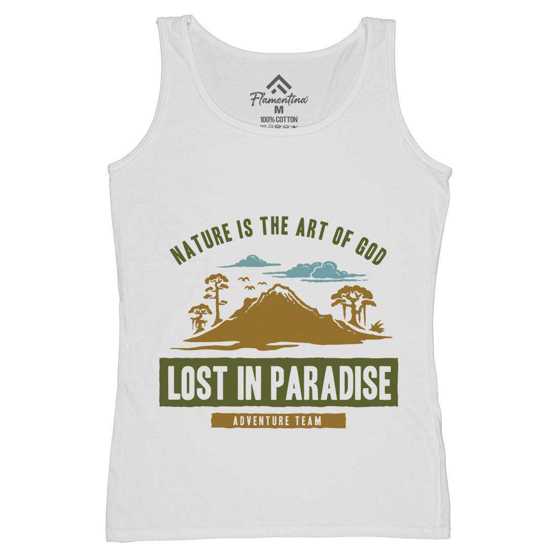 Lost In Paradise Womens Organic Tank Top Vest Nature A339