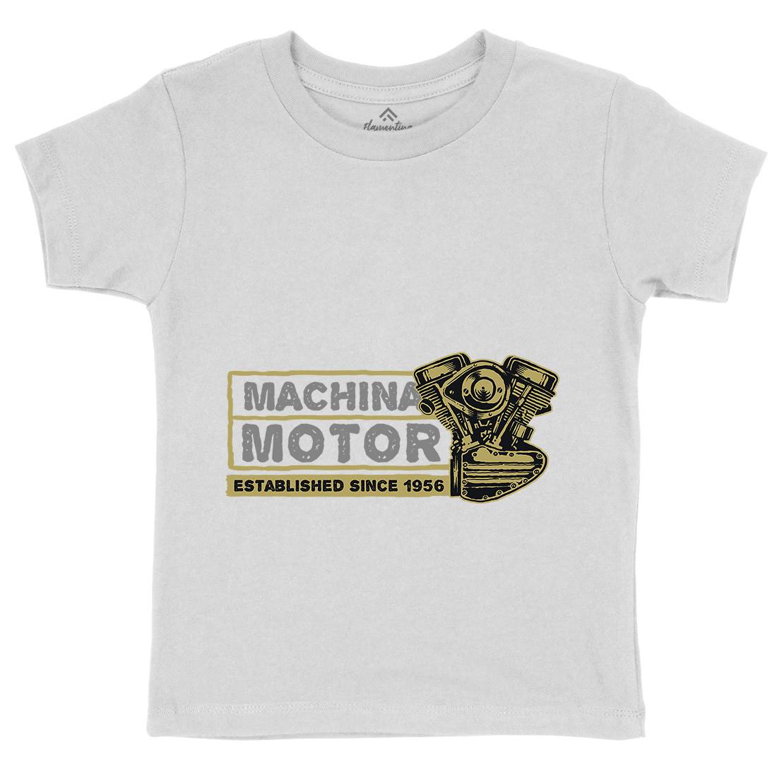 Machina Motor Kids Organic Crew Neck T-Shirt Motorcycles A340