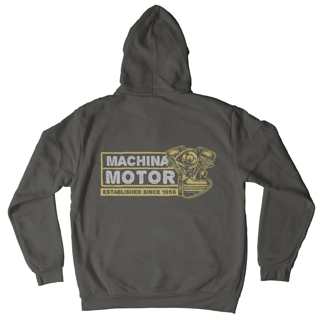 Machina Motor Mens Hoodie With Pocket Motorcycles A340