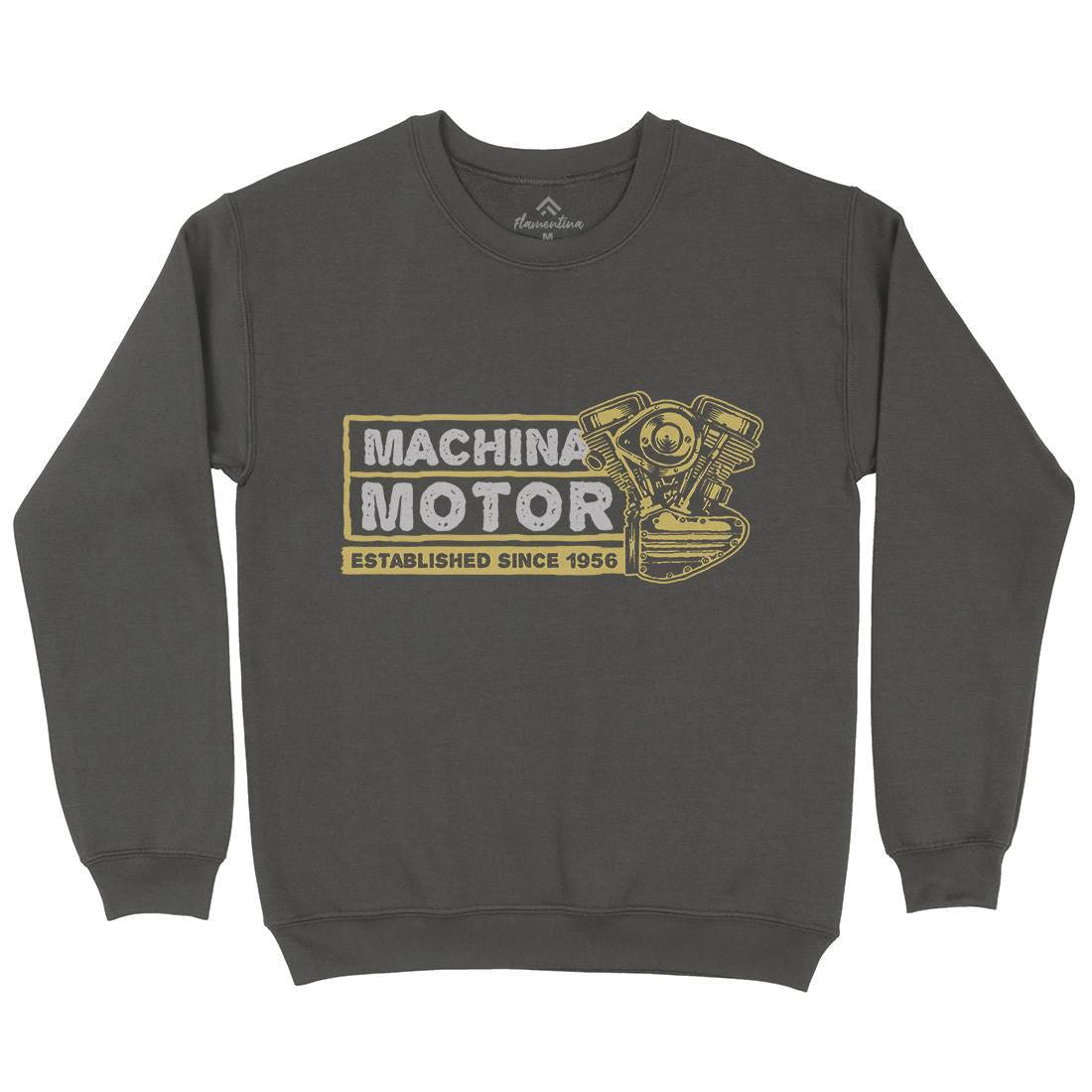 Machina Motor Mens Crew Neck Sweatshirt Motorcycles A340