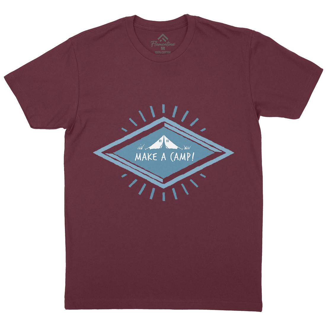 Make A Camp Mens Crew Neck T-Shirt Nature A341