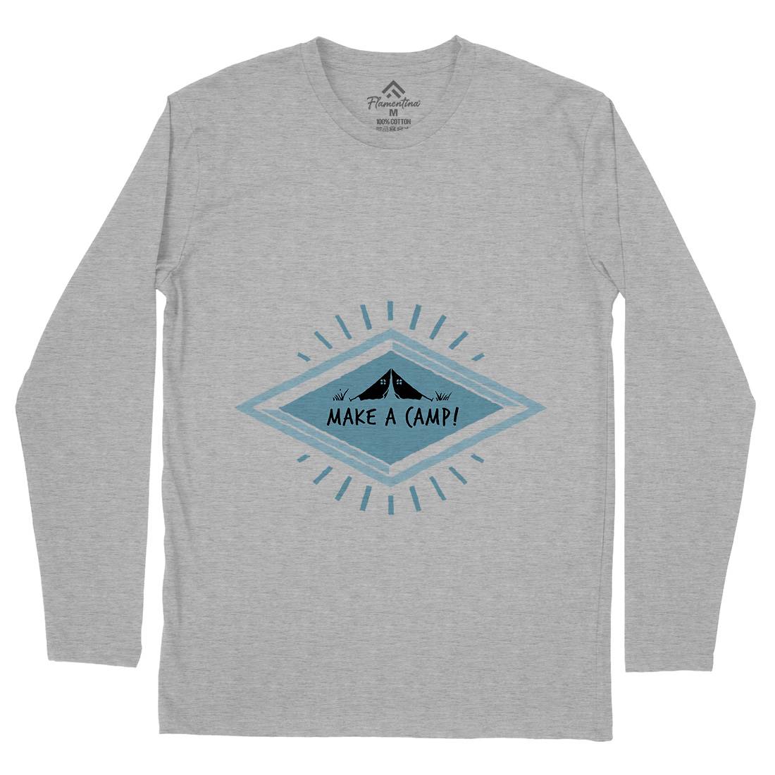 Make A Camp Mens Long Sleeve T-Shirt Nature A341