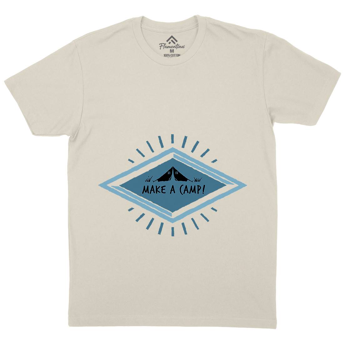 Make A Camp Mens Organic Crew Neck T-Shirt Nature A341