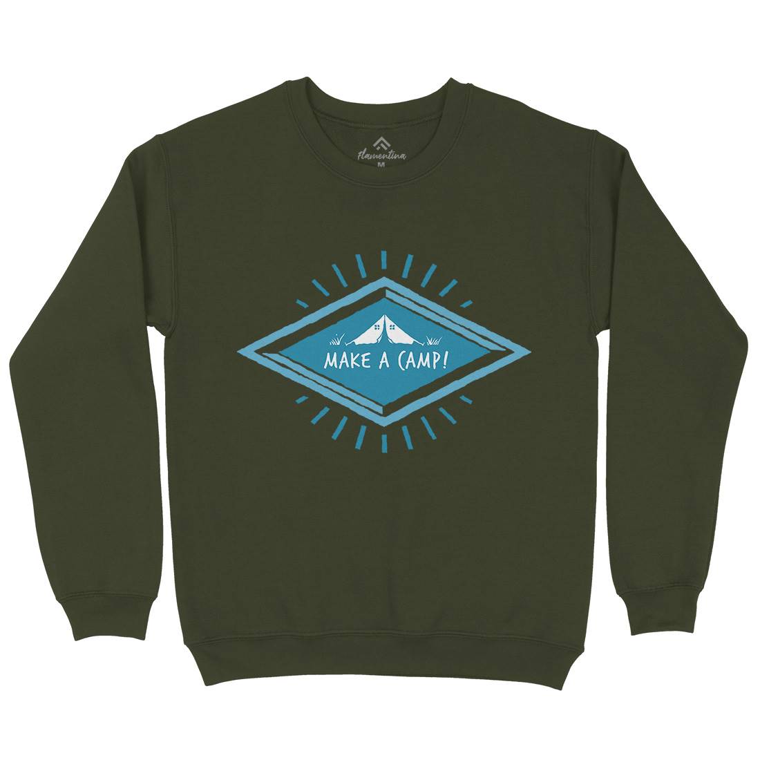 Make A Camp Mens Crew Neck Sweatshirt Nature A341
