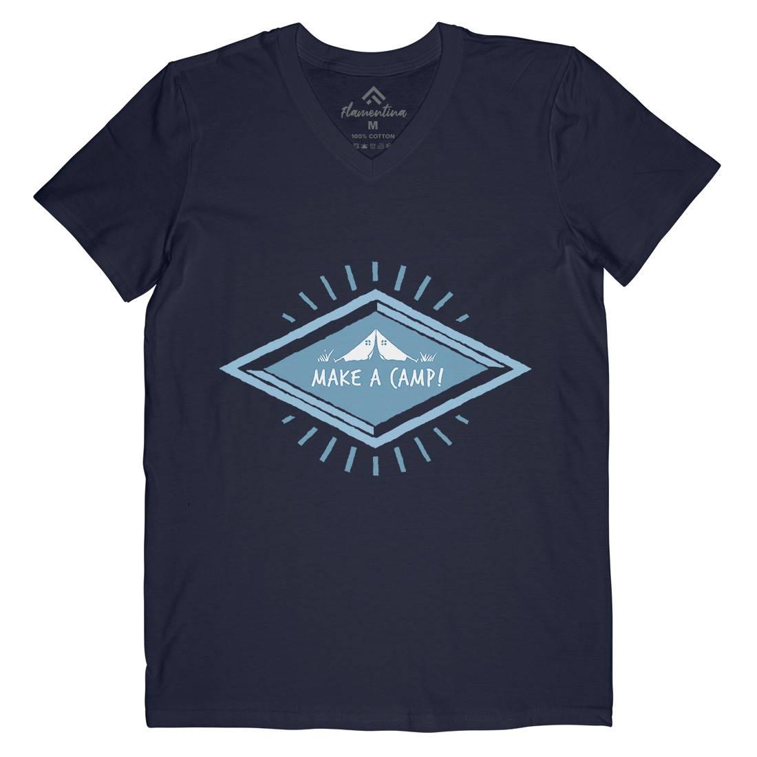 Make A Camp Mens V-Neck T-Shirt Nature A341