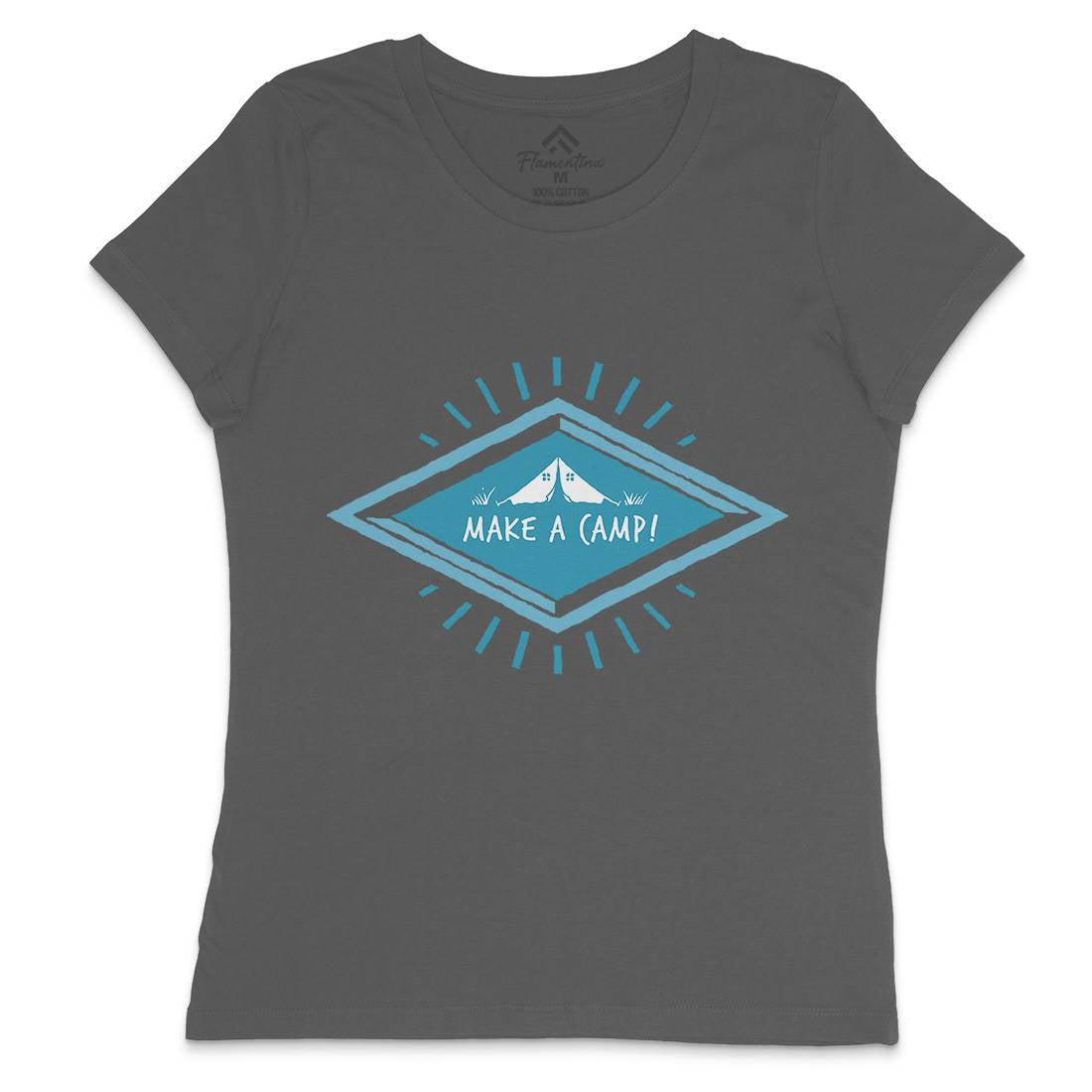 Make A Camp Womens Crew Neck T-Shirt Nature A341