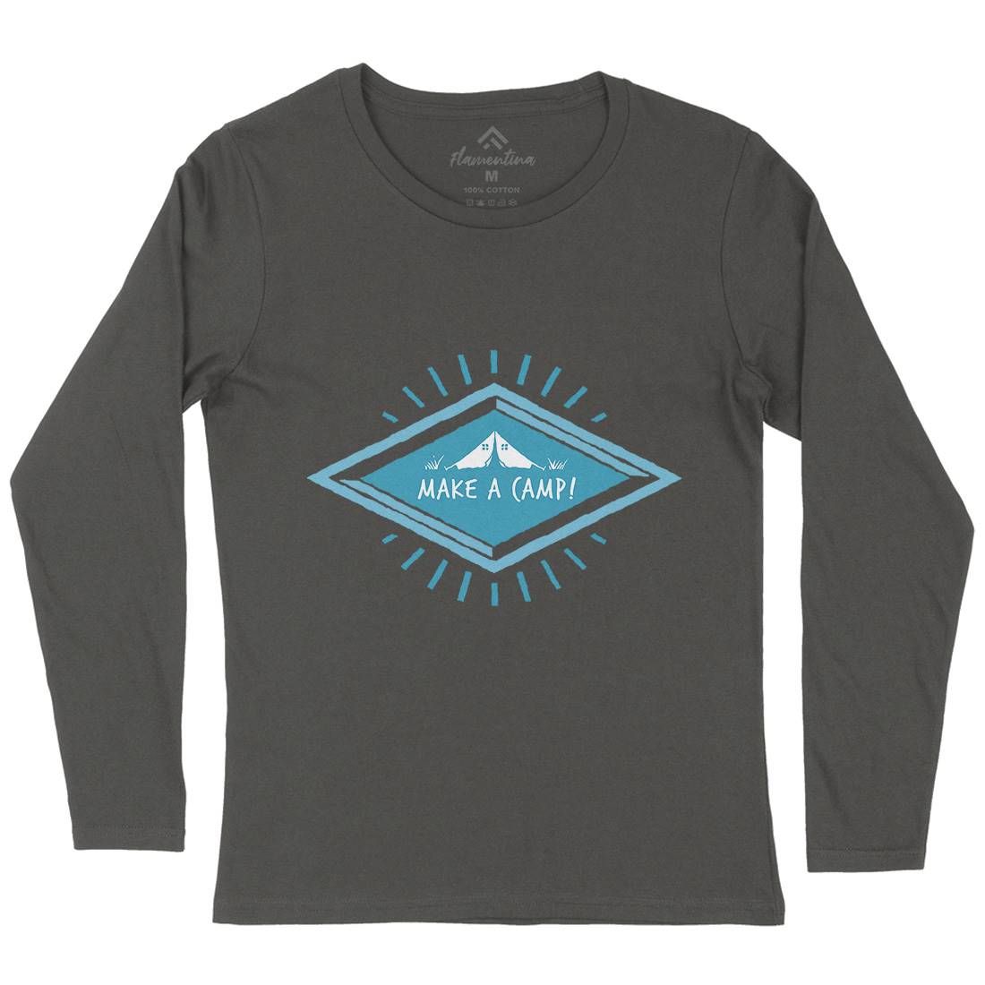 Make A Camp Womens Long Sleeve T-Shirt Nature A341