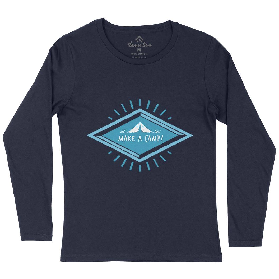 Make A Camp Womens Long Sleeve T-Shirt Nature A341