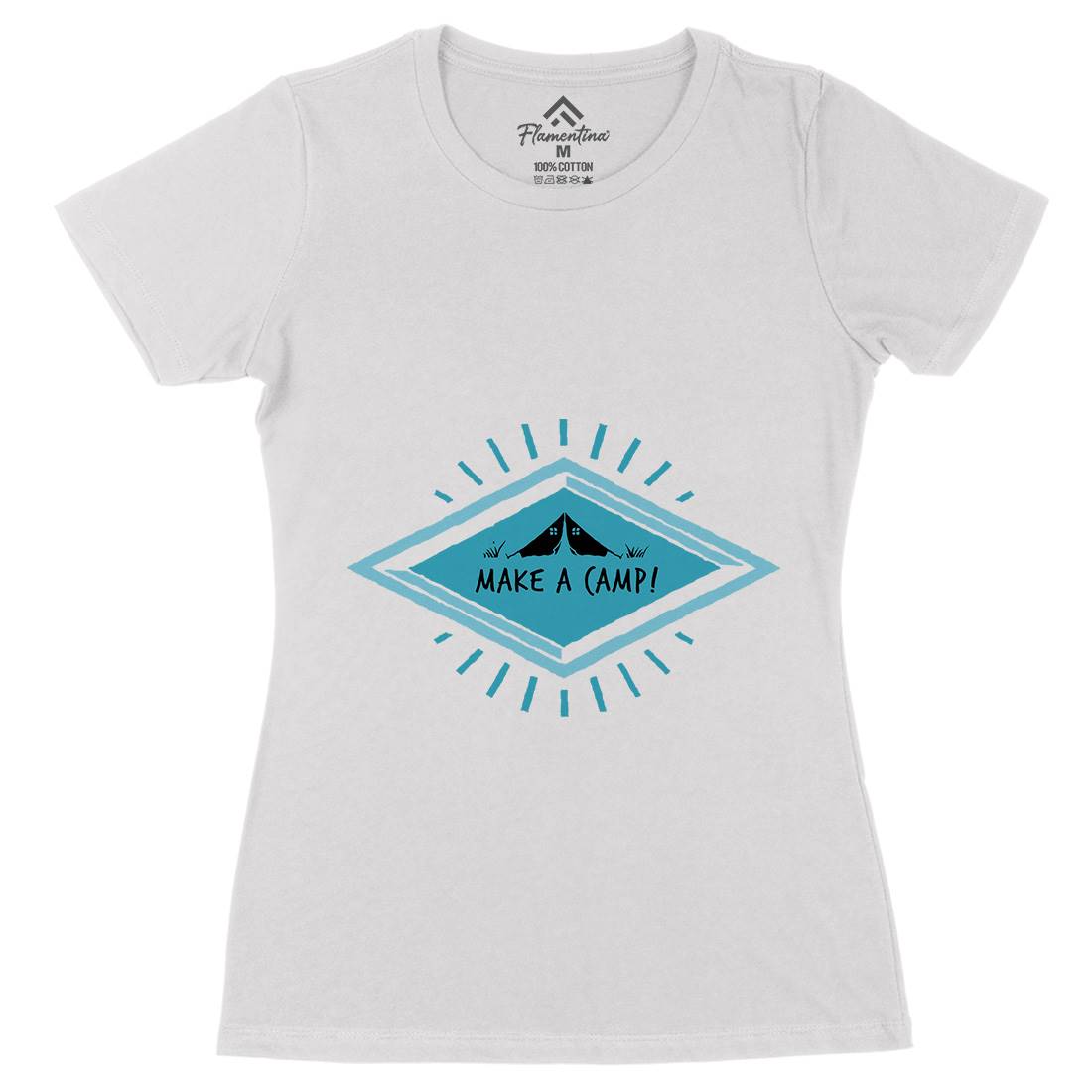 Make A Camp Womens Organic Crew Neck T-Shirt Nature A341