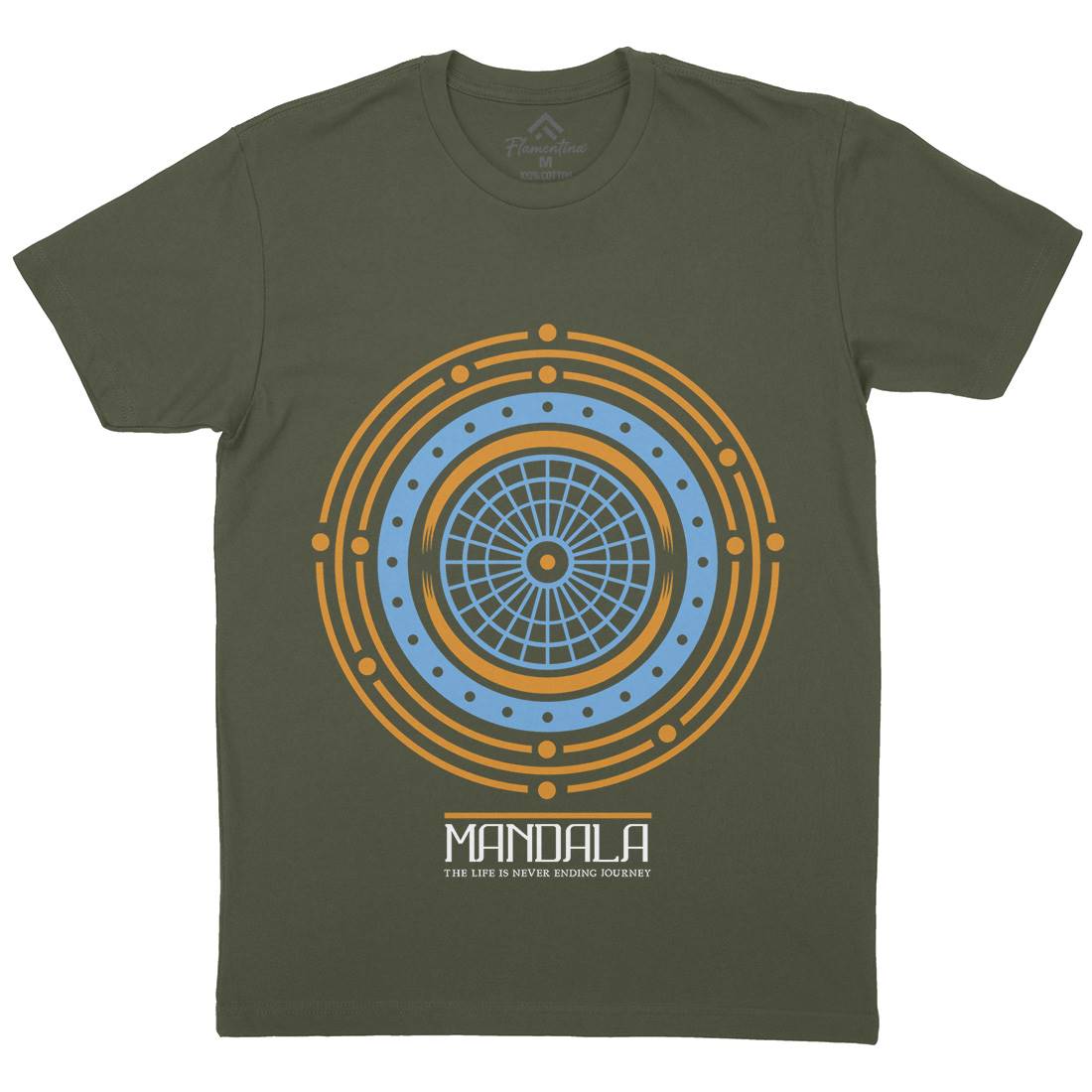 Mandala Mens Crew Neck T-Shirt Quotes A342
